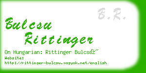 bulcsu rittinger business card